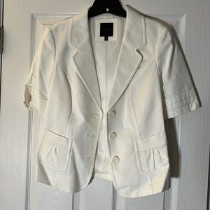 Summer short sleeve white blazer